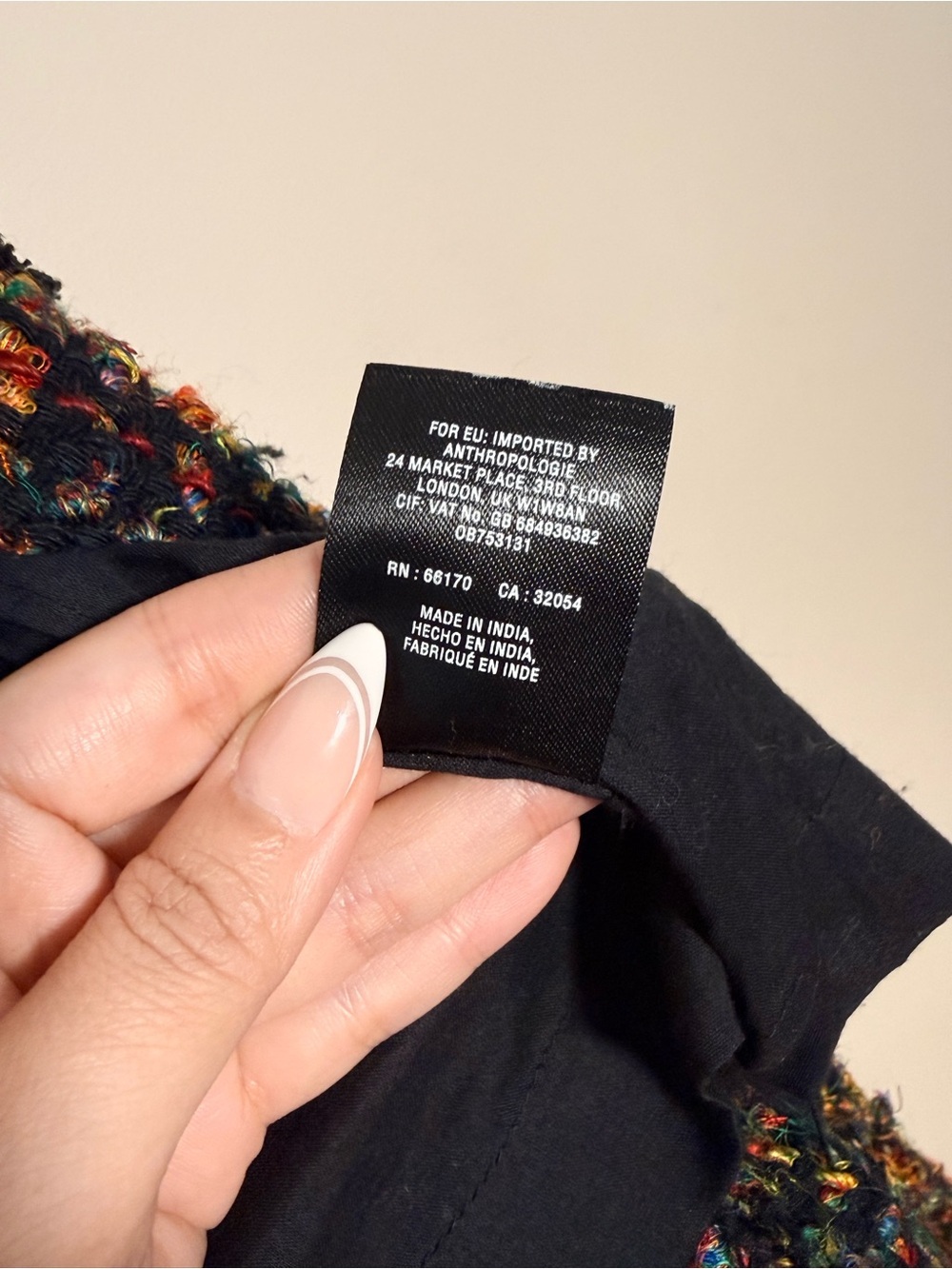 Anthropologie Ett:Twa Beryn Tweed Coat (Sz S) - Picture 8 of 9